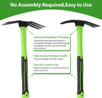 2pcs Pick Axes for Digging and No Installation Required Garden Hoe and Cultivator Hand Rake Garden Tool Durable and Comfortable Handle Mattock Weeding Hoe