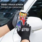 MANUSAGE Safety Work Gloves - Protective Glove for Men & Women - Ultrathin Hand Protection - For Construction, Gardening, Landscaping - Black - Size L - 6 Pairs