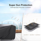 Patio Furniture Set Cover Waterproof, Mrrihand Outdoor Sectional Sofa Set Cover Heavy Duty 600D Table and Chair Set Cover 137.7" L× 86" W× 28" H