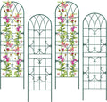 4 Pack Metal Garden Trellis for Climbing Plants,Green Metal Garden Trellis for Vines Plant Rose Vegetable Support,Large Decorative Outdoor Trellis