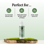 Natural Bug Repellent Spray for Body - DEET Free Bug Spray for Kids & Adults for Ticks Mosquitoes & Insects - Made with Citronella Rosemary & Lemongrass - Light Scent Vegan & Cruelty Free (4 Fl Oz)