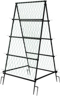 unho Garden Trellis for Climbing Plants with Tough Nylon Netting, 6ft Tall Sturdy Rustproof Metal Plant Support Tower for Vegetable Fruit Vine Cucumber Garden Lightweight，Outdoor
