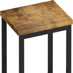 Harper & Bright Designs 4-Piece Dining Table Set, 60.2" L Wood Dining Table with 3 Stools and Metal Frame for Kitchen Dining Room, Convenient Hanging Stool Design, Natural+Black