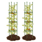 2 Pack Up to 59 Inch Height Adjustable Tomato Cages for Garden