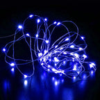 Aogist Led Fairy Lights 3 Modes Battery Operated String Lights Waterproof Silver Wire 7 Feet Firefly Starry Moon Mason Jar Lights for DIY Wedding Party Christmas (Blue, 20 Pack)