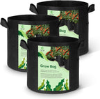 WEIFENG 3-Pack 20 Gallon Grow Bags Thickened Large Flower Pots Outdoor Fabric Pot with Handles