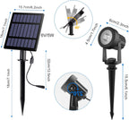 Solar Spot Lights Outdoor, Landscape Spotlights IP65 Waterproof 9.8ft Cable, Dusk to Dawn Solar Uplights for Tree Garden Yard Driveway Porch Walkway Pool (6-in-1, 6000K Cold White)