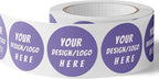 150 Custom Circle/Square BOPP Roll Labels- Personalized Stickers for Business Logo, Party, Wedding Favor, Baby Shower-Any Design Text + Image, Matte/Gloss Finish (2.5 Inch Circle)