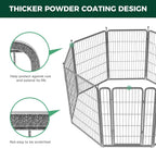 FXW Garden Fence Outdoor for The Yard – 40in(H) x 72.9ft(L) Heavy Duty Metal Animal Barrier for Dog and Rabbit, Decorative Dog Fence, 32 Panels, Silver