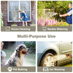 Omont Metal Garden Hose 50FT, Heavy Duty 304 Stainless Steel Water Hoses with Nozzle, Flexible Garden Hose, Lightweight, Rust Proof, No-Kink & Tangle for Yard, Outdoor, RV