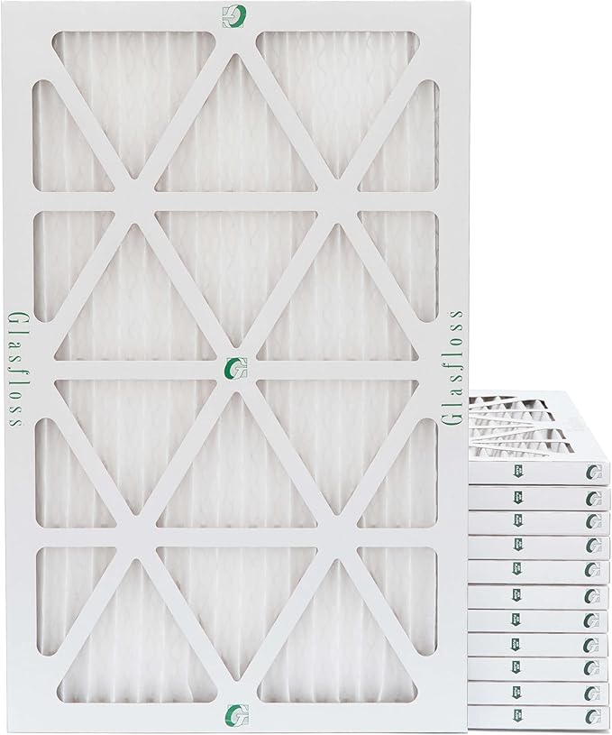 Glasfloss ZL 20x30x1 MERV 13 (FPR 10) Air Filters for AC and Furnace. Case of 12. Actual Size: 19-5/8 x 29-5/8 x 7/8
