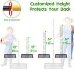 Lawn Leveling Rake 30”x10” Large Heavy Duty Metal Lawn Leveler with 65” Long Adjustable Handle Proffesional Yard Leveling Rake for Soil Dirt Sand Compost Efficient Lawn Leveling Tool