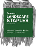 GROWNEER Landscape Staples 100 Packs 6 Inches Heavy Duty 11 Gauge Galvanized Steel Garden Stakes, Garden Staples Securing Pegs for Securing Weed Fabric Landscape Fabric Netting Ground Sheets & Fences