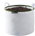 Grow Bag 5 Gallon, Planting Pots - Colorful Plant Grow Bags Pots Gardening Vegetable - Air Pruning Mesh Fabric Plant Container - (White/ODGreen)