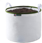 Grow Bag 5 Gallon, Planting Pots - Colorful Plant Grow Bags Pots Gardening Vegetable - Air Pruning Mesh Fabric Plant Container - (White/ODGreen)