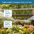 Garden Hose 75ft, Made of TPE(Not PVC), Ultra-Light & Flexible Water Hose with Solid Brass Fittings, Non-Shrinking, Easy to Storage, Drinking Water Safe Material, All-weather, Black, Newbox