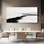 SDYA Black and White Pictures for Wall Decor Minimalist Canvas Painting 48x24 Hanging Decor for Bedroom Large Wall Art for Office