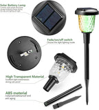 Solar Outdoor Lights - 2 Pack Color Changing Solar Pathway Lights, Waterproof, Maintains 10 Hours of Lighting for Garden, Landscape, Path, Yard, Patio, Driveway