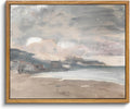 InSimSea Framed Wall Art for Living Room Vintage Decor Coastal Seaside Landscape Abstract Canvas Prints Wall Decorations 9x11in