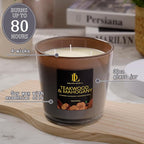 Teakwood & Mahogany Scented Candle, Large 30oz Natural Soy Candles, 4-Wick 80 Hour Burn Time, Home Fragrance Candles Housewarming Gift for Women Men