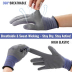 Gardening Gloves for Men 6 Pairs, Garden Gloves for Pruning Flower Rose, Weeding, Digging, Raking, Flower gloves with Rubber coating (Medium, Grey)