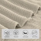 4 Piece Oversized Bath Towels Set 35x70 Inches, Cream Extra Large Soft Bath Sheet Chair Towels 600 GSM Highly Absorbent Quick Dry Towels Set for Bathroom Hotel Spa