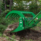 Titan Attachments 72" HD Root Grapple Rake Attachment, Fits John Deere Hook & Pin Tractors, Twin 3,000 PSI Cylinders, Clears Rocks, Logs, Brush, & Debris, Tractor Accessories & Attachments