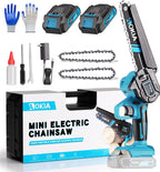 Cordless Mini Chainsaw 21V,6In Electric Chainsaw,Handheld & Portable Power Chain Saw for Tree Trimming Pruning Garden & Yard Work,2 Battery Chain Saw Gifts for Men Women Dad Blue