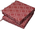 AAAAAcessories Outdoor Seat Cushions for Chairs, Waterproof, Fade-Resistant, 20" x 20" x 3", Patio Furniture Replacement Cushions, Set of 2, Clay Red Vine Trellis