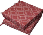 AAAAAcessories Outdoor Seat Cushions for Chairs, Waterproof, Fade-Resistant, 22" x 22" x 3", Patio Furniture Replacement Cushions, Set of 2, Clay Red Vine Trellis
