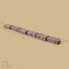 Beuta Landscape Edging | Garden Edging Border | Faux Stone Bricks for Lawn edging, Flower beds, Pathways & Yard Edging– 1 Pack | Each Section Has 6 Bricks 48"L x 4"W x 2.25"H | 3 Spikes |Cobblestone