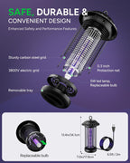 Buzbug LED Bug Zapper Indoor Outdoor, 10 Years Lifespan, 6.5ft Power Cord, IPX4 Waterproof, High-Voltage, Mosquito Zapper, Fly Trap Mosquito Trap, Fly Killer Fly Zapper -MO008C