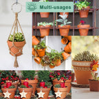 vensovo 6 Inch Terracotta & Clay Pots for Plant with Saucer, 4 Pack
