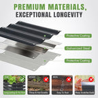 INNO STAGE Galvanized Raised Garden Bed, 8x3x1FT Oval Metal Raised Garden Beds for Vegetables, Rust-Resistant & Easy Assembly, Outdoor Planter Box for Gardening, Flowers, Herbs (Grey)