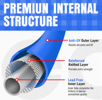 Heavy Duty Garden Hose 75 ft, Non-Expanding Flexible Water Hose, Kink Resistant Lightweight Hybrid Hose, Leakproof Hose Male to Female Fittings