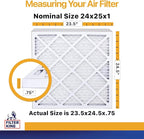 Filter King 24x25x1 Air Filter | 6-PACK | MERV 13 | HVAC Pleated AC Furnace Filters | MADE IN USA | Actual Size: 23.5 x 24.5 x .75"