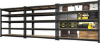 PrimeZone 48" W x 18" D x 72" H Garage Shelving Heavy Duty - Adjustable Metal Storage Shelves, 5 Tier Industrial Shelving Unit, Utility Shelf Rack for Basement, Warehouse, Pantry, Closet, Black, 3Pack