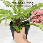 Housolution Flower Scissors, 3 Pack, Strong Floral Shears, Premium Steel Pointed Garden Pruning Shears Floral Fruits Leaf Scissors Hand Pruner Snip Trimming Tool for Gardening Flower Arrangement, Pink