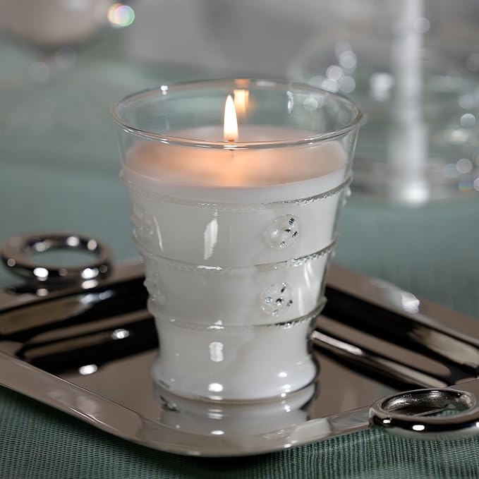 Zodax Grand Casablanca Glass Jar Scented Candle for Home Decor - Single-Wick Candle Ideal for Kitchen and Bathroom - Makes a Great Gift for Women and Men - Casablanca Lily - 8.3 Oz.