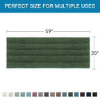 H.VERSAILTEX Bathroom Rugs Bath Mat Runner Rug Non Slip Kitchen Rug Extra Long Bath Rug Runners Oversized 59" x 20" Absorbent Washable Dry Fast Plush Area Rug for Bathroom/Bedroom - Bronze Green
