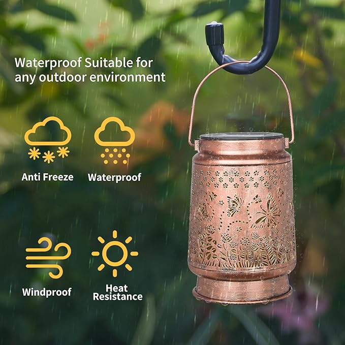 Styleonme Butterfly Lover Solar Light, Mother's Day Lantern Gift for Women Mom Grandma Sister, Hanging Image Butterflys Lanterns, Yard Corridor Garden Decor, Thanksgiving Day, Birthday Gifts