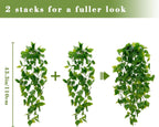 BLEUM CADE Fake Hanging Plants, 4pcs Artificial Hanging Plant, Faux Pothos Vines Hanging Plant Greenery for Wall Home Living Room Indoor Outdoor Decor (No Baskets)