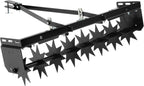 32" Tow Behind Spike Aerator Tool W/ 8 Spikes, Hitch Pin Attach to Lawn Tractor, Most ZTRs, ATVs Soil Mower Hitch, Lawn Soil Penetrator for Gardens, Lawns, Farms