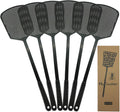 Fly Swatters Multi Pack - Fly Swatter Plastic with Heavy Duty Thick Grip, Black 6 Pack