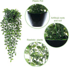 Artificial Hanging Plants,1 Pack Fake Wall Plants,Faux Mandala Vines Potted Plants,Plastic Greenery with Planter for Indoor Outdoor Garden Patio Office Décor