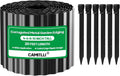 Corrugated Metal Garden Edging,Sturdy Tall Landscape Edging Borders with 6pcs Anchor Stakes, Perfect DIY for Flower Beds, Lawn and Pathway,Tree Surrounds,Paver Edges (Black 6"×20FT)