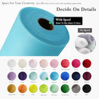 Light Blue Tulle Fabric Rolls 54 Inch by 40 Yards Tulle Bolt Spool for Wedding Decorations DIY Tutu Baby Shower Table Skirt Ceiling Decor Birthday Party Craft Supplies