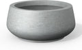 Kante 16.9" Dia Round Concrete Bonsai Planters, Outdoor Indoor Garden Plant Pot with Drainage Hole for Home, Patio, Garden, Concrete Gray