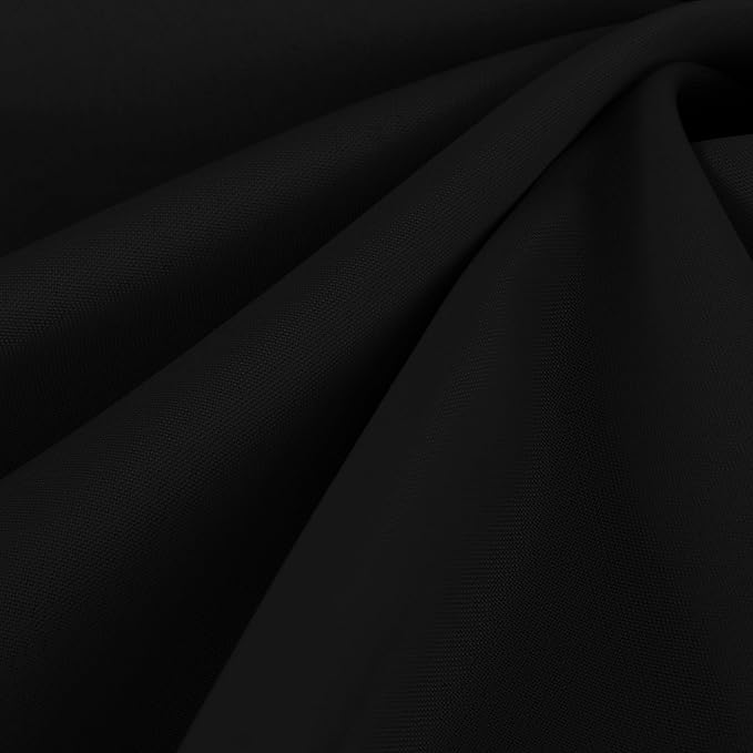 sancua Black Square Tablecloths 70x70 Inch - Fabric Table Cloth for Square or Round Tables, Washable Polyester Table Cover for Outdoor Party, Birthday, Decorative Display Tables