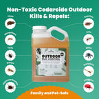 Cedarcide Outdoor Bug Spray | Kills & Repels Mosquitoes, Ticks, Fleas, Mites & More with Natural Essential Oils | Family & Pet-Safe | PCO Choice | Gallon